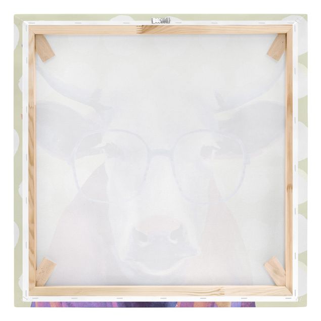 Wall art prints Animals With Glasses - Cow