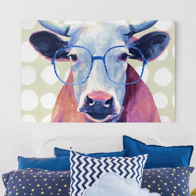Nursery decoration Animals With Glasses - Cow