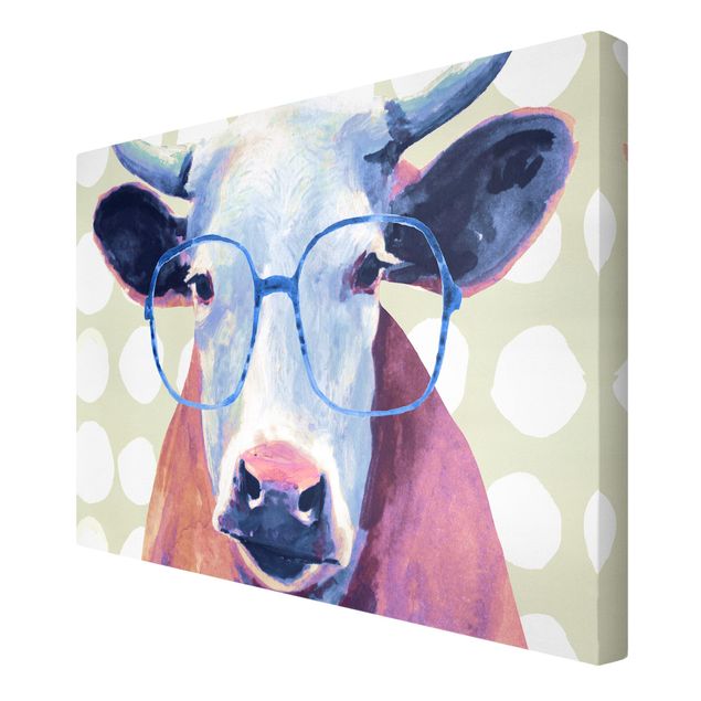 Prints Animals With Glasses - Cow