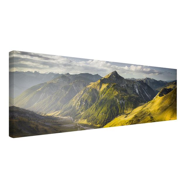 Mountain canvas wall art Mountains And Valley Of The Lechtal Alps In Tirol
