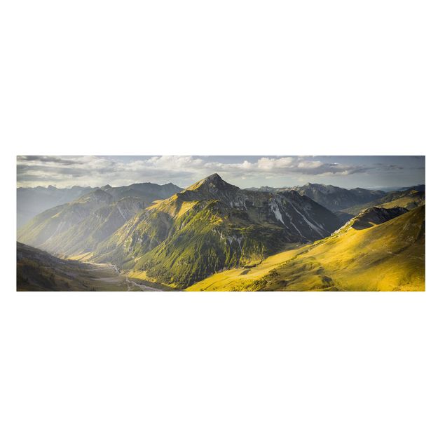 Canvas prints Italy Mountains And Valley Of The Lechtal Alps In Tirol
