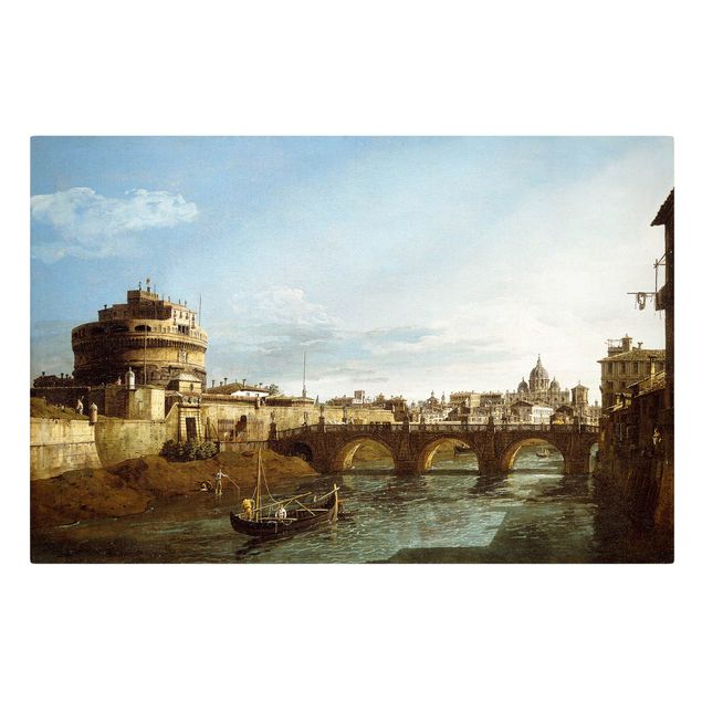 Baroque painting Bernardo Bellotto - View of Rome looking West