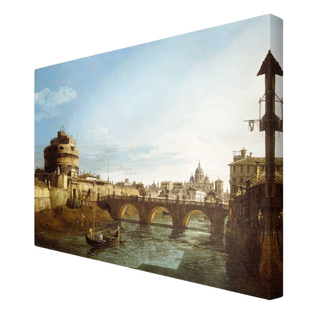 Canvas prints Italy Bernardo Bellotto - View of Rome looking West