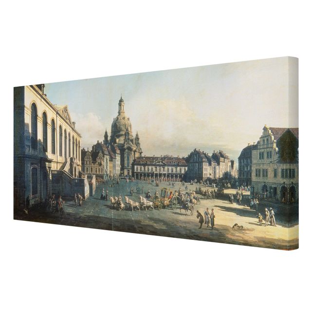 Canvas prints Dresden Bernardo Bellotto - New Market Square In Dresden From The Jüdenhof