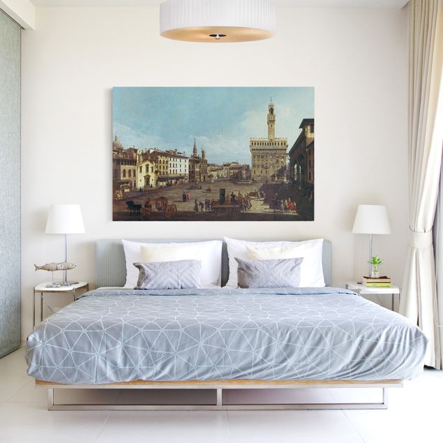 Art style post impressionism Bernardo Bellotto - The Piazza della Signoria in Florence