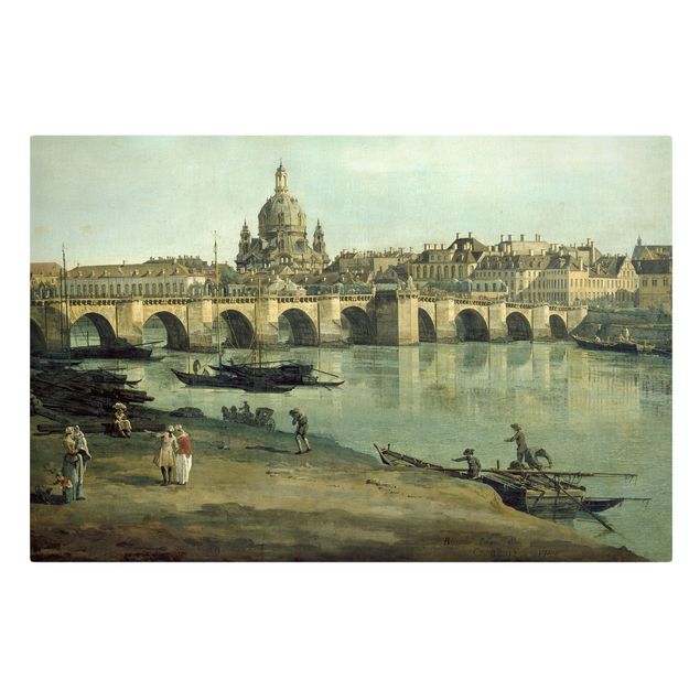 Canvas prints Dresden Bernardo Bellotto - View of Dresden from the Right Bank of the Elbe with Augustus Bridge
