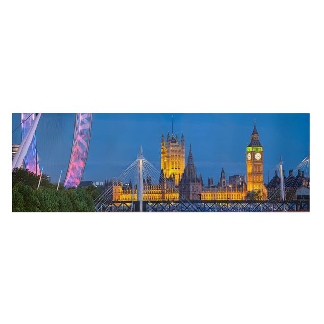 Skyline wall art Big Ben And Westminster Palace In London At Night