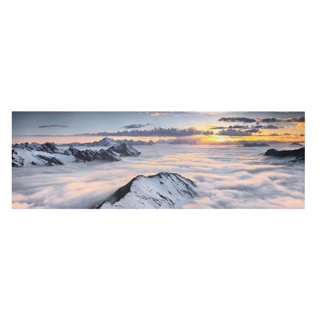 Mountain canvas art View Of Clouds And Mountains