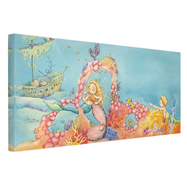 Navy wall art Matilda The Little Mermaid - Bubble The Pirate