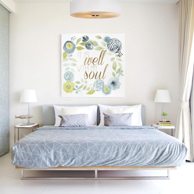 Contemporary art prints Garland With Saying - Soul