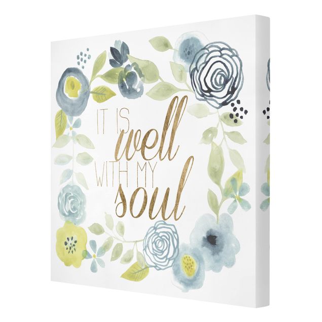Canvas wall art Garland With Saying - Soul