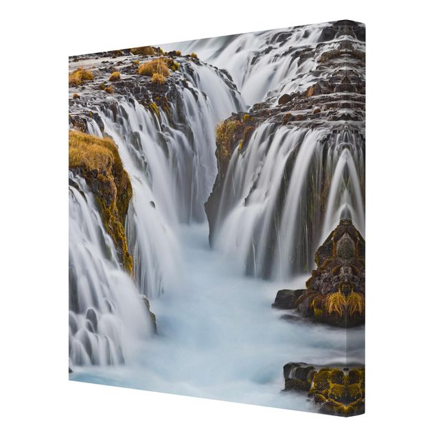 Landscape canvas wall art Brúarfoss Waterfall In Iceland