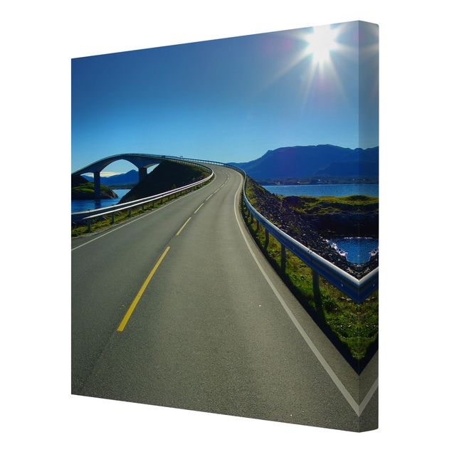 Canvas prints architecture Bridge To Norway