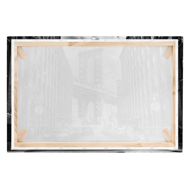 Black and white art Manhattan Bridge In America