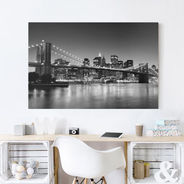 New York canvas art Brooklyn Bridge in New York II