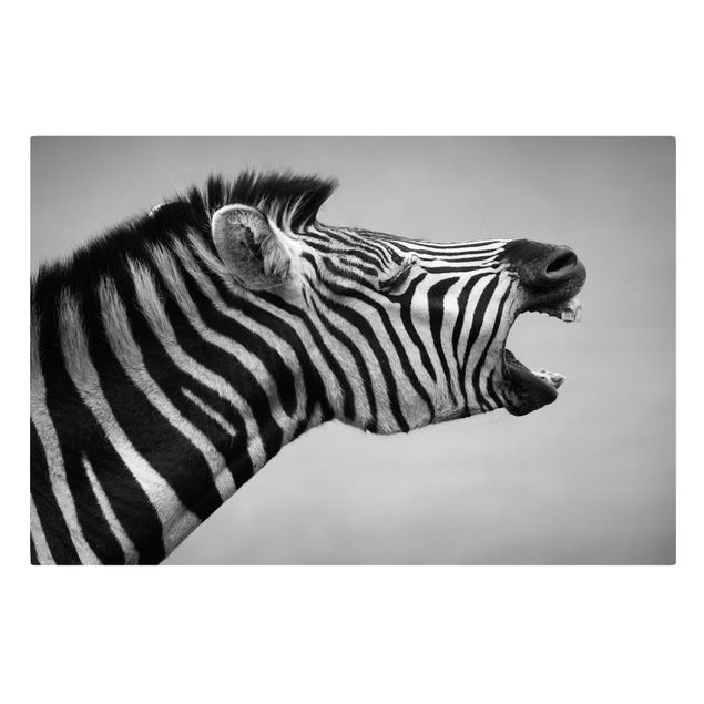 Animal wall art Roaring Zebra ll