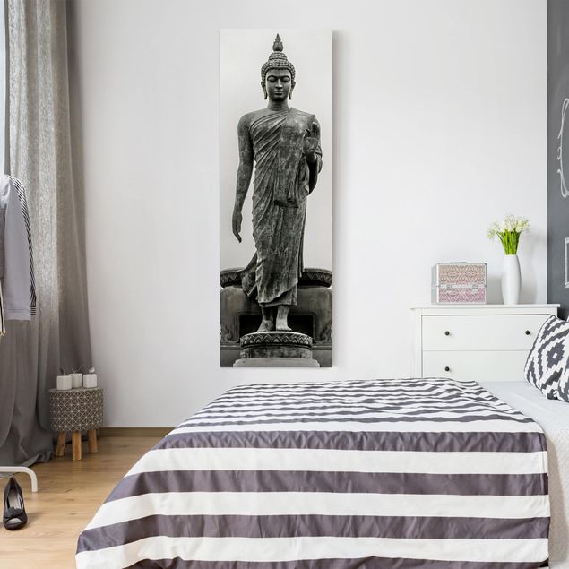 Canvas black and white Buddha Statue