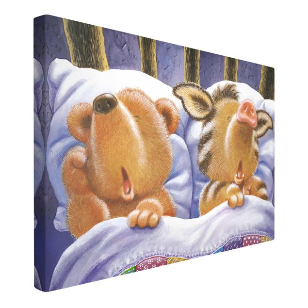 Child wall art Buddy Bear - In Bed