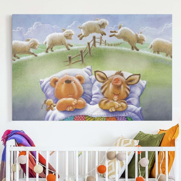 Nursery decoration Buddy Bear - Counting Sheep