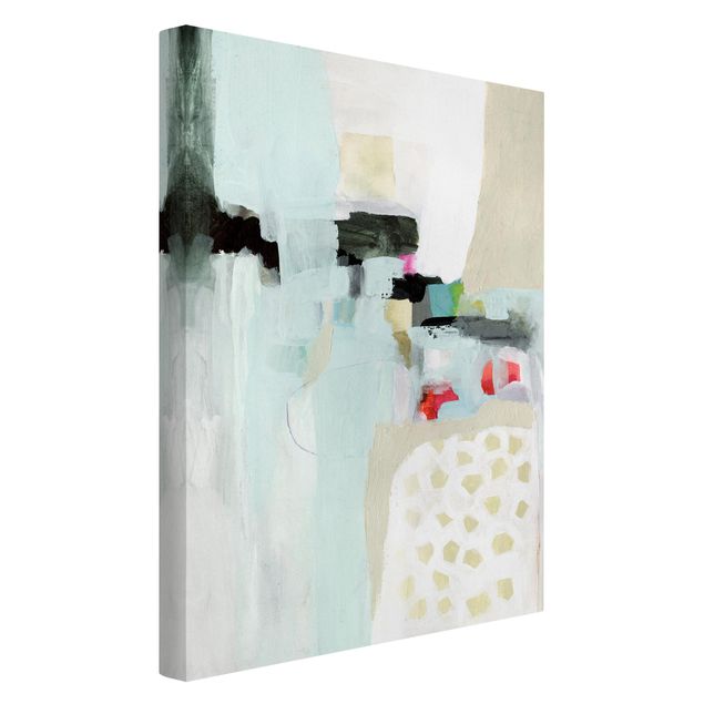 Abstract canvas art Colourful Waterfalls I