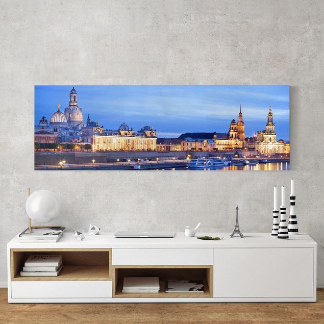 Canvas prints Dresden Canaletto's View At Night