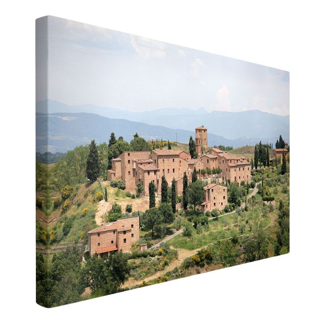 Mountain canvas wall art Charming Tuscany