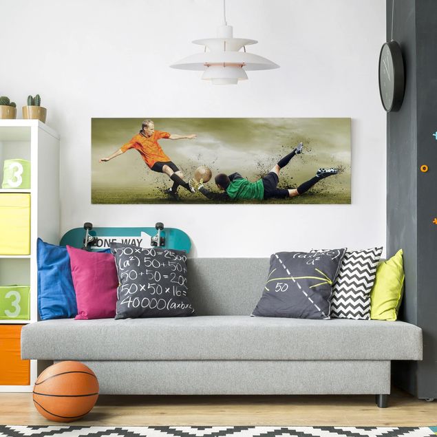 Contemporary art prints Clash Of The Football Players