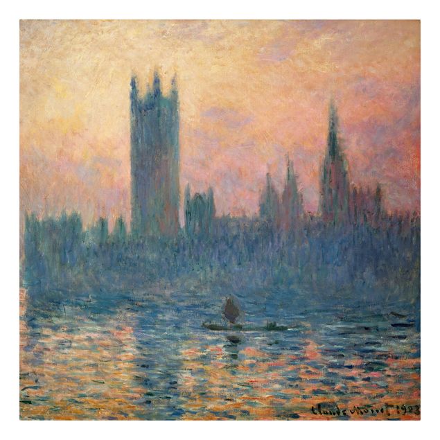 London skyline canvas Claude Monet - London Sunset