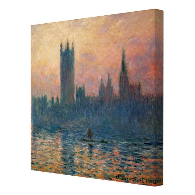Sunset canvas wall art Claude Monet - London Sunset