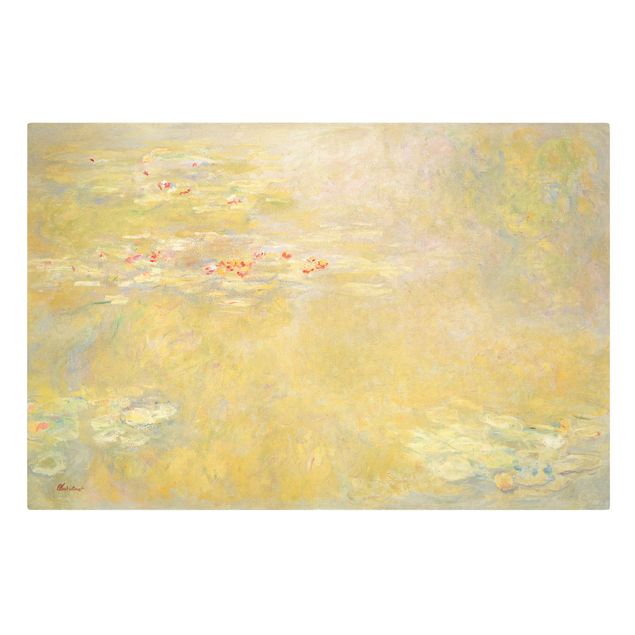 Pink rose canvas Claude Monet - The Water Lily Pond