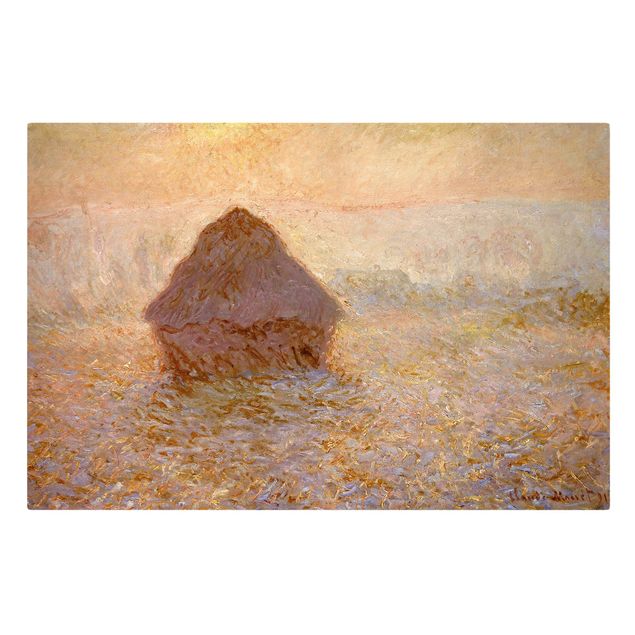Canvas art Claude Monet - Haystack In The Mist