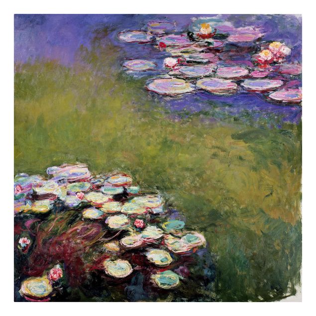 Red rose canvas Claude Monet - Water Lilies
