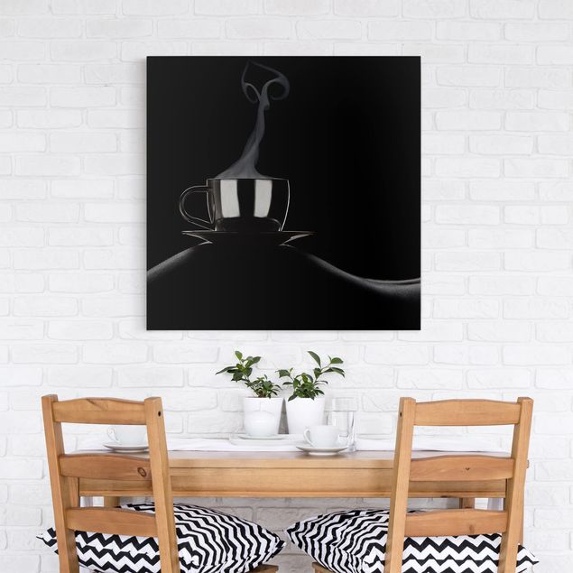 Wall art black and white Coffee in Bed