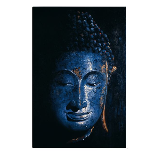 Navy blue wall art Delhi Buddha