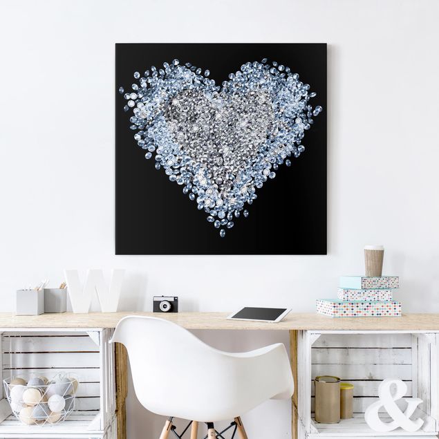 Modern art prints Diamond Heart