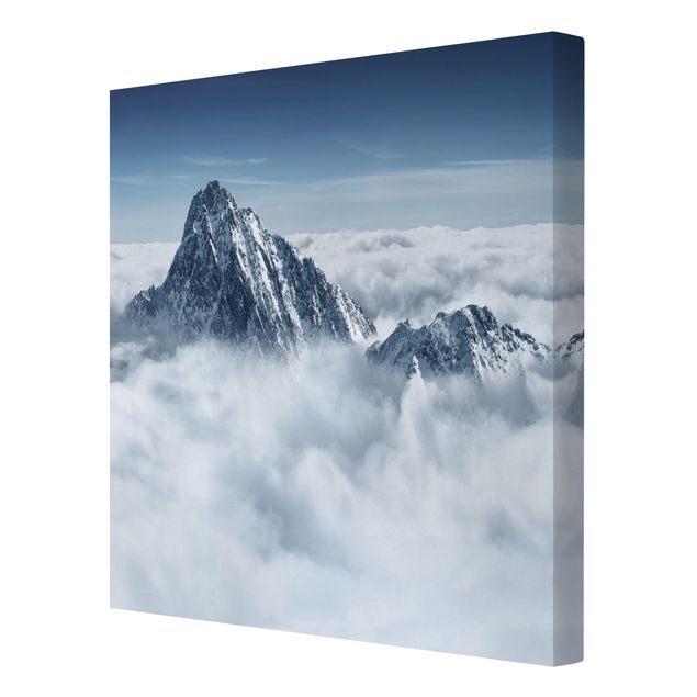 Landscape canvas wall art The Alps Above The Clouds