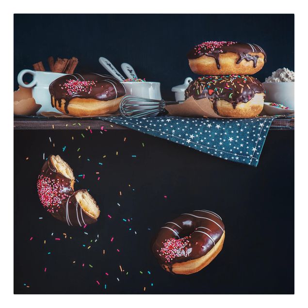 Canvas wall art Donuts from the Kitchen Shelf