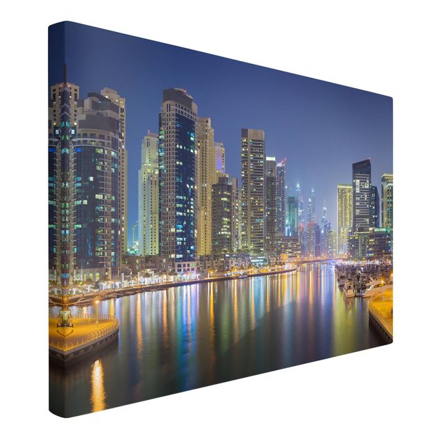 Canvas Asia Dubai Night Skyline