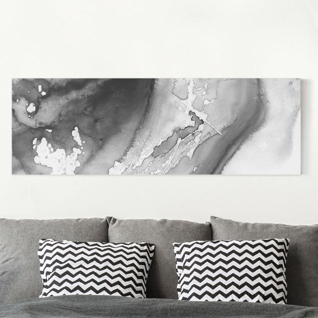 Abstract canvas wall art Haze And Water I