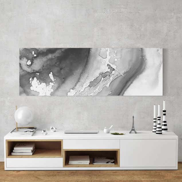 Abstract canvas wall art Haze And Water I