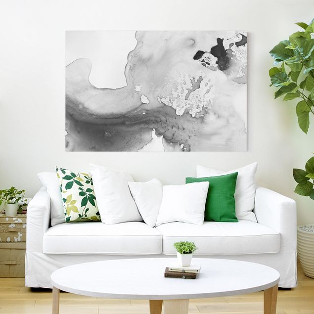 Abstract canvas art Haze And Water II