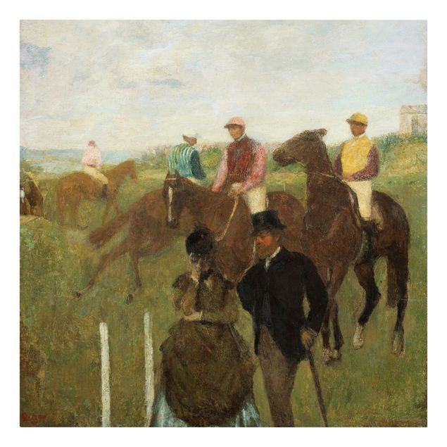 Art prints Edgar Degas - Jockeys On Race Track