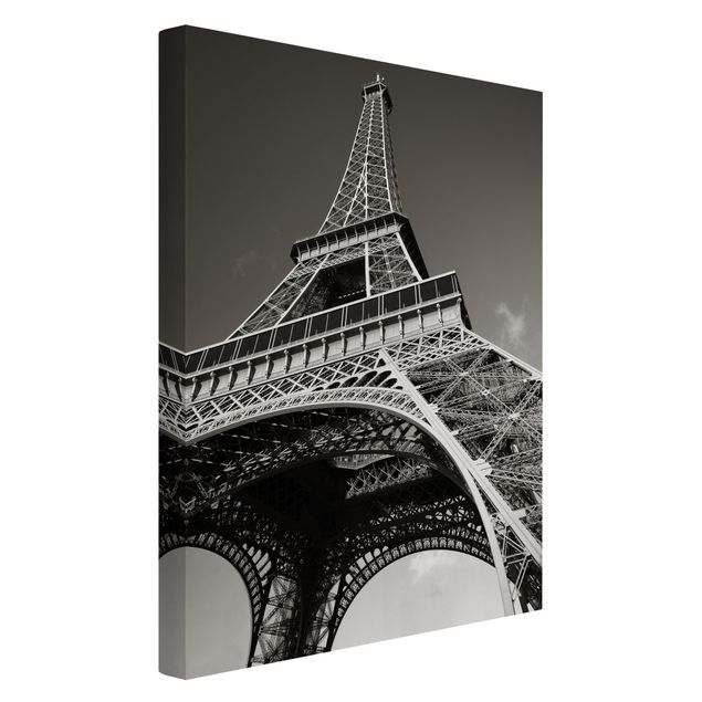 Wall art black and white Eiffel tower
