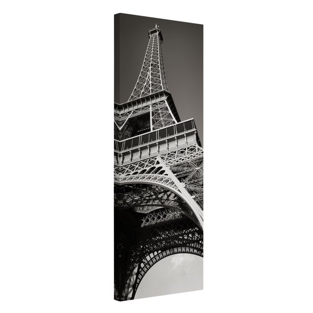 Wall art black and white Eiffel tower