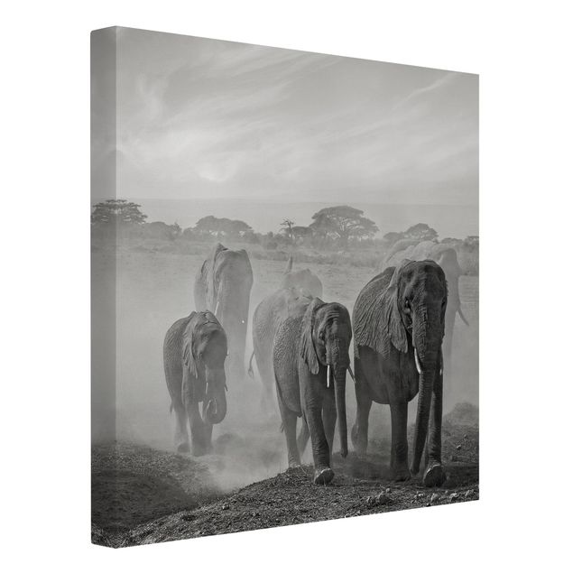 Landscape wall art Herd Of Elephants
