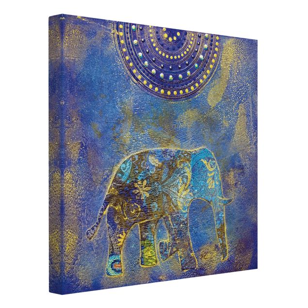 Canvas stone Elephant In Marrakech