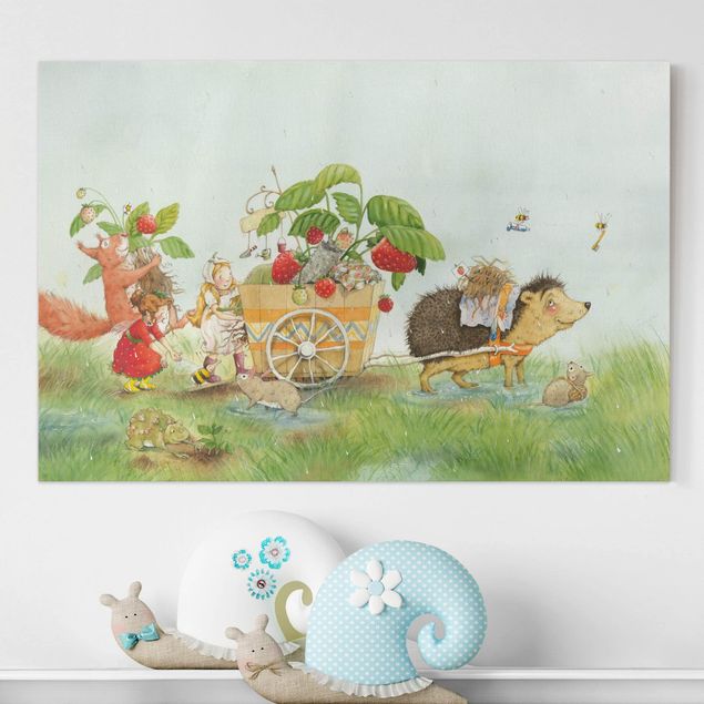 Animal canvas Little Strawberry Strawberry Fairy - With Hedgehog