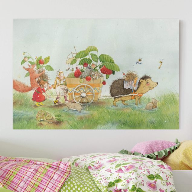 Nursery decoration Little Strawberry Strawberry Fairy - With Hedgehog