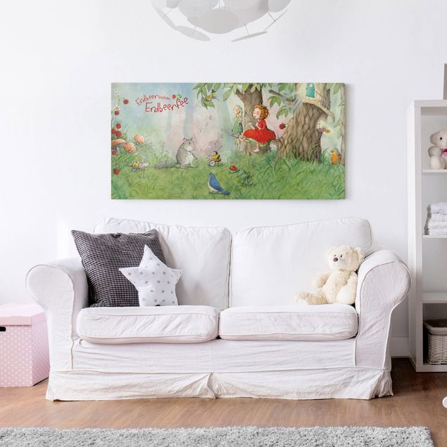 Nursery wall art Little Strawberry Strawberry Fairy - Making Music Together
