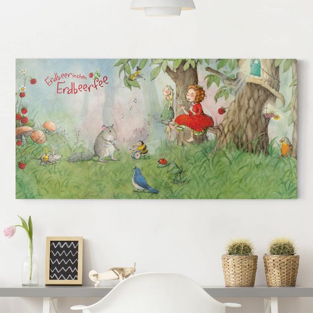 Kids room decor Little Strawberry Strawberry Fairy - Making Music Together
